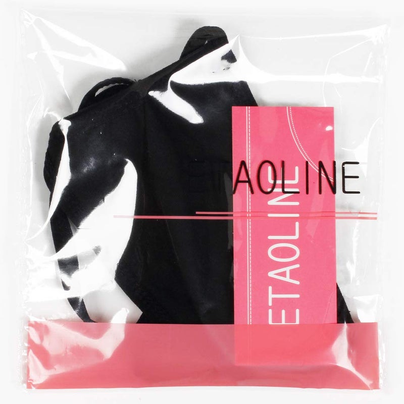 ETAOLINE Women's Low Rise Micro Back G-string Thong Panty Lingerie Set (XL, Black) - Image 3
